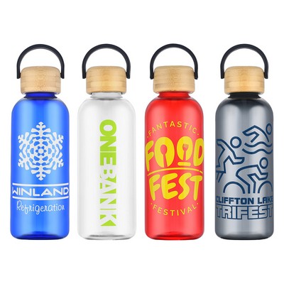Sanzio 21 oz RPET Bottle with Bamboo Lid