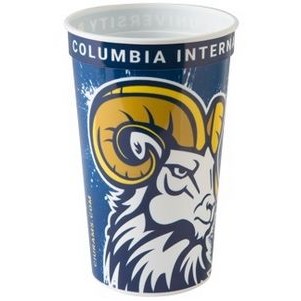 22 oz. Classic Smooth Walled Plastic Stadium Cup with our RealColor360 Imprint