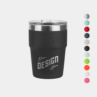 16 Oz YETI® Rambler Stainless Steel Insulated Stackable Cup w/ Lid